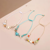 12pcs Shell Bracelets Conch Anklets Turquoise Beach Foot Chains Charms