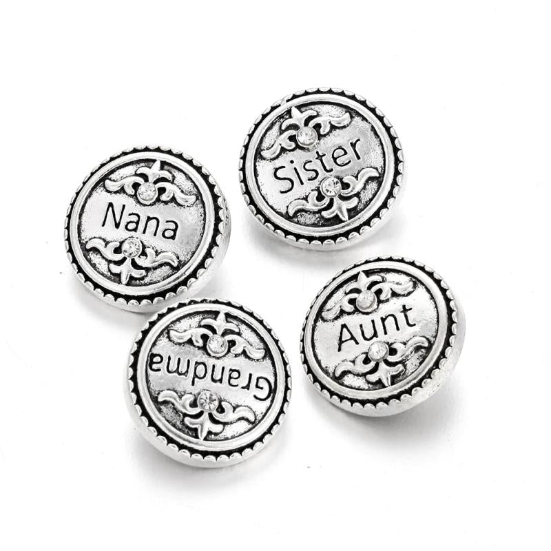 10pcs 12mm Snap Jewelry Round Diy Metal Snap Buttons
