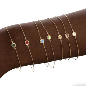 Pave Zirconia Charm Bracelet Stainless Steel Women's Chain Bracelet