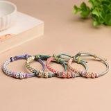 DIY Hand-woven Beaded Pendant Bracelets Lucky Bangl