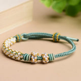 DIY Hand-woven Beaded Pendant Bracelets Lucky Bangl