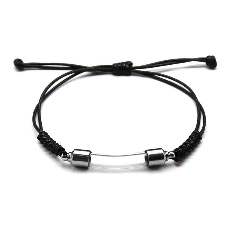 Stainless Steel Cremation Bracelet Glass Urn Bangle Memorial