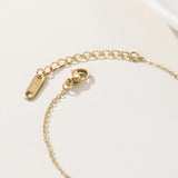 YACHAN High Stainless Steel Chain Bracelet 18K Plated Disc Charms