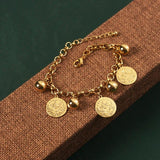 Arabic Totem Charm Baby Bracelet Coin Chain Plated Jewelry