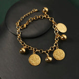 Arabic Totem Charm Baby Bracelet Coin Chain Plated Jewelry