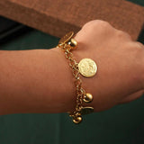Arabic Totem Charm Baby Bracelet Coin Chain Plated Jewelry