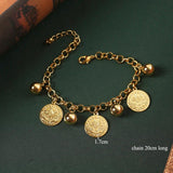Arabic Totem Charm Baby Bracelet Coin Chain Plated Jewelry
