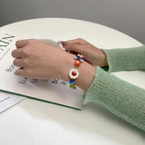 Childlike Fruit Butterfly Love Ceramic Bracelet Girls Bohemia Cartoon Animal Bea