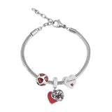 Stainless Steel Bracelet for Women Lucky Charm DIY Birthday Gift