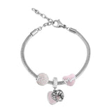 Stainless Steel Bracelet for Women Lucky Charm DIY Birthday Gift
