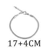 Stainless Steel Bracelet for Women Lucky Charm DIY Birthday Gift