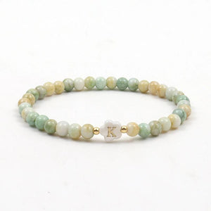 Colorful Beaded Initial Bracelet for Women Gift