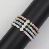 Colorful Beaded Initial Bracelet for Women Gift