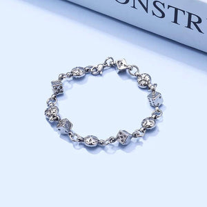 Stainless Steel Square Beads Bracelet for Men and Women