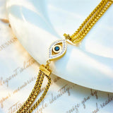 316L Stainless Steel Retro Eyes Charm Bracelet For Women