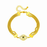 316L Stainless Steel Retro Eyes Charm Bracelet For Women