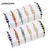 12pcs Heart Charm Bracelets Set for Women Girls, Braided Rope Wristband Anklets
