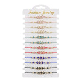 12pcs Heart Charm Bracelets Set for Women Girls, Braided Rope Wristband Anklets