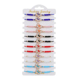 12pcs Butterfly Animal Charms Crystal Beads Bracelet Anklets