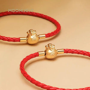 Gold Lucky Bag Charm Bracelet for Women