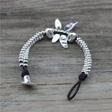 Anslow Charm Leather Braclet Wristband Rope Chain Gift