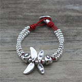 Anslow Charm Leather Braclet Wristband Rope Chain Gift