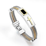 Vintage Cross Bracelet Men's Charm Jewelry Religious Bracelet