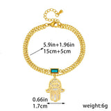 Vintage Eye Zircon Bracelet Gold-Plated Jewelry Gift