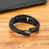 Eagle Multi-Layer Leather Bracelet with Magnetic Clasp
