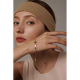 Butterfly Snake Chain Bangle Bracelet Stainless Steel Golden Waterproof Jewelry
