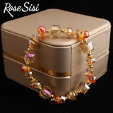 Korean Style Magic Crystal Bracelet for Women Beaded Elastic Jewelry Present