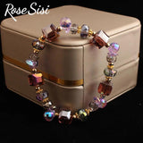Korean Style Magic Crystal Bracelet for Women Beaded Elastic Jewelry Present
