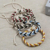 DIY Knit Bangles Hemp Rope Wristbands Bracelets for Party Wedding Travel