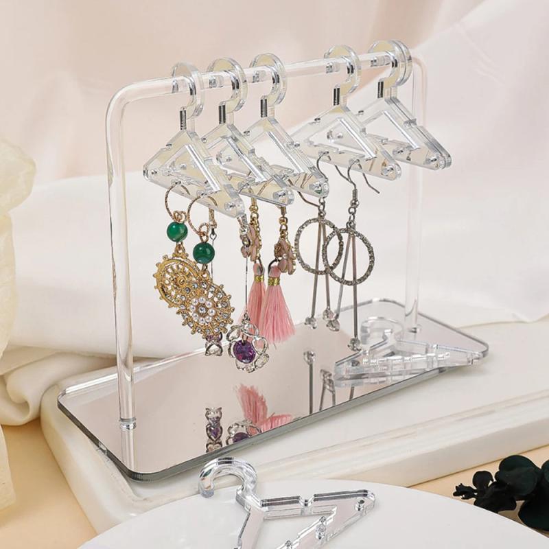 Acrylic Earrings Display Stand with 8 Mini Hangers