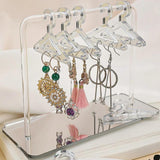Acrylic Earrings Display Stand with 8 Mini Hangers