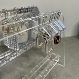 Acrylic Earrings Display Stand with 8 Mini Hangers