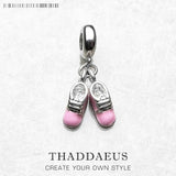 Baby Shoe Dangle 925 Silver Charm Pink Jewelry Women
