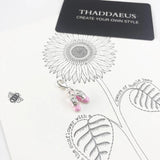 Baby Shoe Dangle 925 Silver Charm Pink Jewelry Women