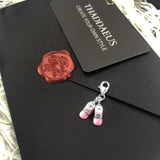 Baby Shoe Dangle 925 Silver Charm Pink Jewelry Women