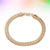 Golden Hollow Stylish Women Bracelet Hand Chain Bangle