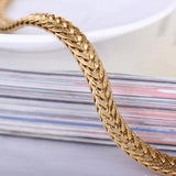 Golden Hollow Stylish Women Bracelet Hand Chain Bangle
