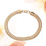 Golden Hollow Stylish Women Bracelet Hand Chain Bangle