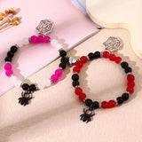 Halloween Spider Bracelet For Women Men Magnetic Heart Couple Bangle