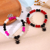 Halloween Spider Bracelet For Women Men Magnetic Heart Couple Bangle