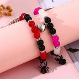 Halloween Spider Bracelet For Women Men Magnetic Heart Couple Bangle