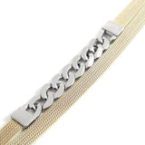 Punk Cuban Chain Leather Bracelet Men Women Multilayer Chain Wrap Bracelet