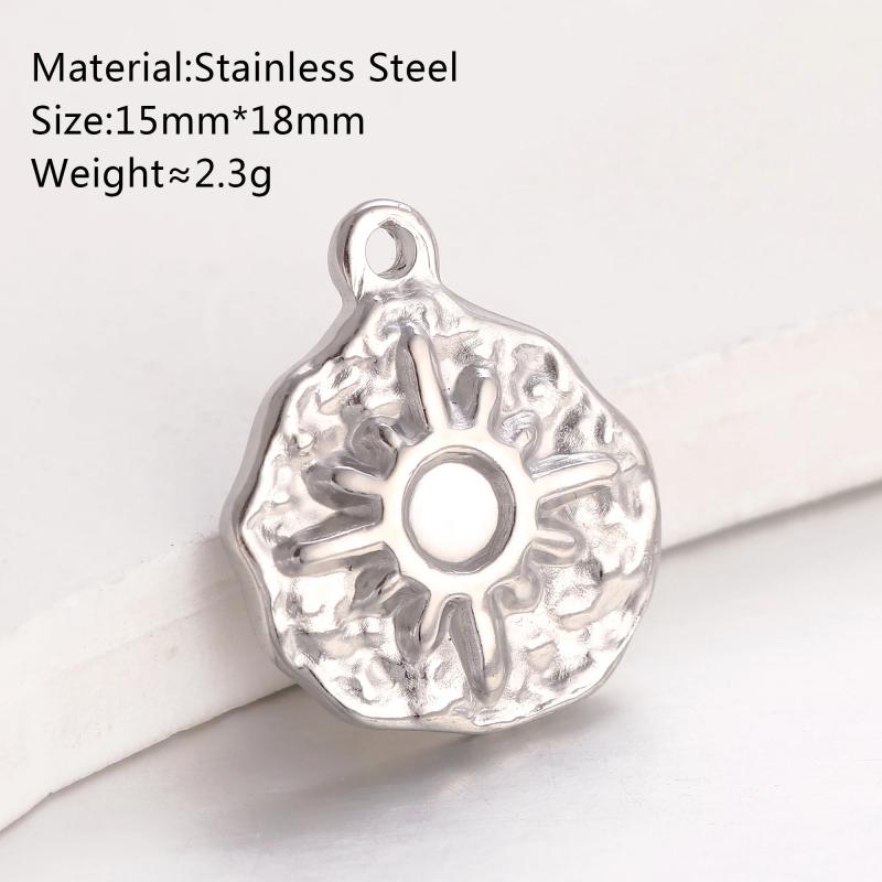 3Pcs Stainless Steel Sunburst Charms Celestial Pendants DIY Jewelry Making