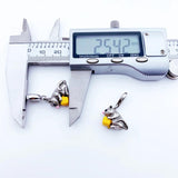 Mouse & Cheese Charms Pendant for Bracelet, 925 Sterling Silver Jewelry