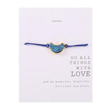 6pcs/set Woven Rope Chain Bracelet Set Moon Druzy Charms Bracelets