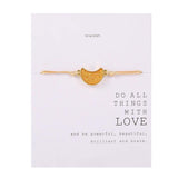6pcs/set Woven Rope Chain Bracelet Set Moon Druzy Charms Bracelets